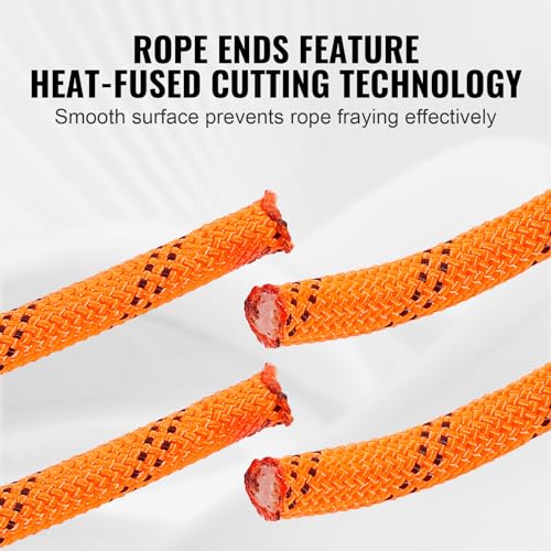 VEVOR Polyester Double Braided Rope 1/2 Inch x 120 Ft Outdoor Climbing and Rigging Rope