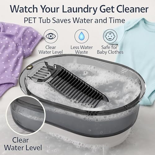 Gray 19in 2-in-1 Portable Hand Washing Basin with Washboard - Travel Laundry Tub