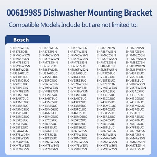 619985 Dishwasher Mounting Bracket Kit 2 Pack for Bosch/Kenmore/Thermador (Exact Fit)