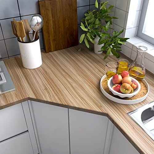 Sevalo Wood Contact Paper Wood Peel and Stick Wallpaper Light Wooden Look Grain Contact Paper for Cabinets and Drawers Self Adhesive Removable Wallpaper Natural Waterproof Vinyl 15.7inW 118inL