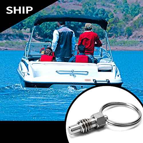 2 Packs Spring Plunger with Pull Ring, 1/4"- 20 Thread Size, 0.31" Thread Length, Stainless Steel Non-Locking Type Stubby Hand-Retractable Spring Plunger Index Plunger