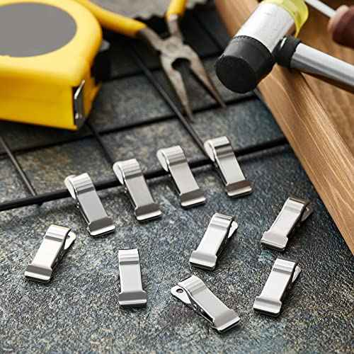 20 Pcs Metal Mini Clamps Mini Spring Clamp Crocodile Alligator Clips 1/2 Inch Wide for Work, Smooth Jaw, 5/16 Inch Capacity (Silver)