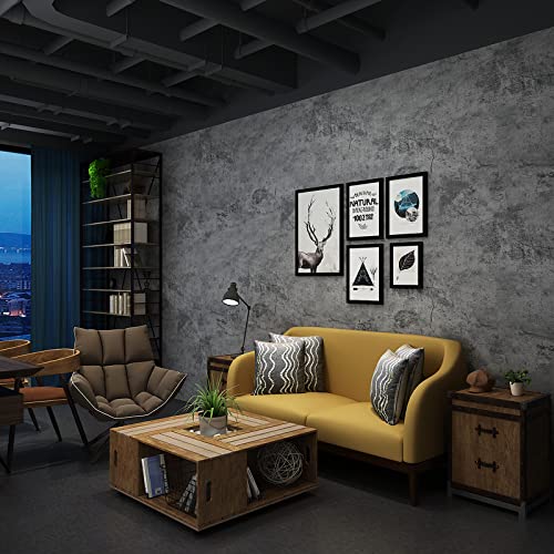 3Yecao 16x354 Inch Grey Blue Faux Cement Contact Paper - Peel & Stick Wall Covering
