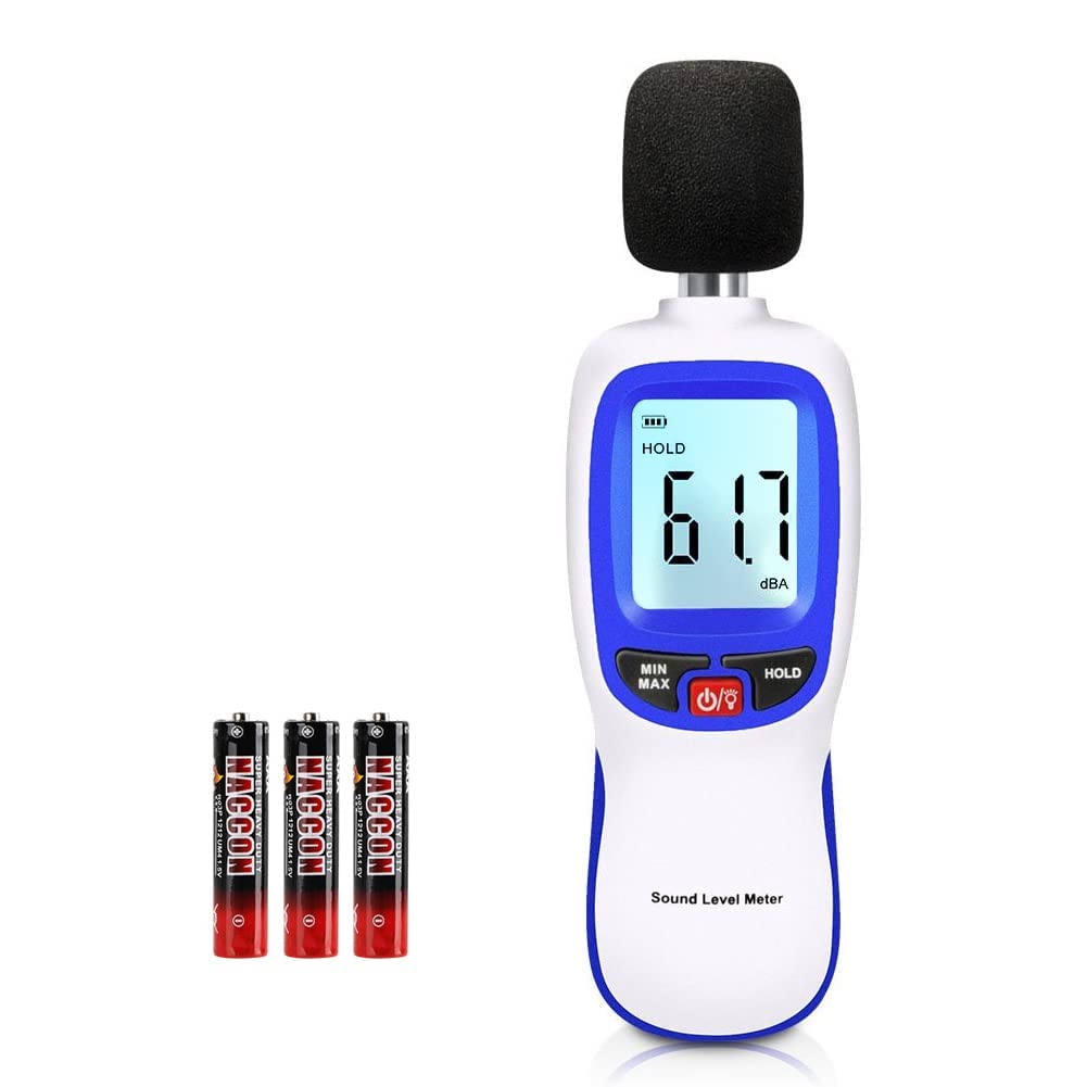 Decibel Meter, Portable SPL Meter (Sound Pressure Level Meter), Digital Noise Meter, Range 30-130dB(A) db Meter, Noise Volume Measuring Instrument, Sound Monitoring Tester (Battery Included) Yellow