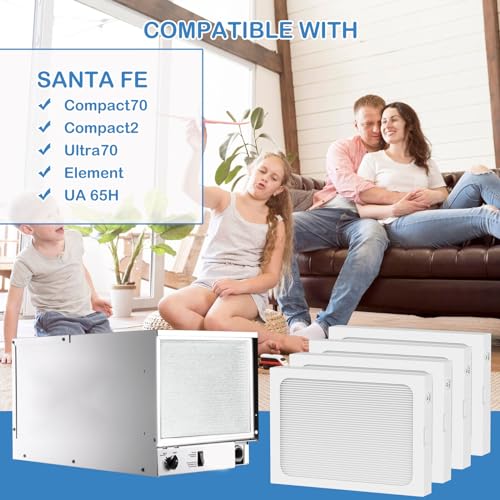Cooyafan 4-Pack 9 x 11 x 1 MERV 13 Dehumidifier Filters for Santa Fe Compact70/Ultra70/Element/Compact2/UA 65H - Variation 1