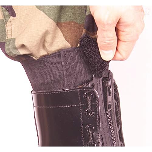 Raine Black Boot Blousers -1 Pair- Boot Blousers - Military Boot Straps - Military Boot Bands - Tuck Tight Strips - 1 Inch Wide