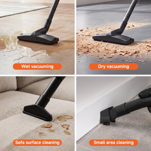 WECLEAN Black 4 Gallon 5.5 Peak HP Commercial Wet Dry Shop Vacuum Cleaner