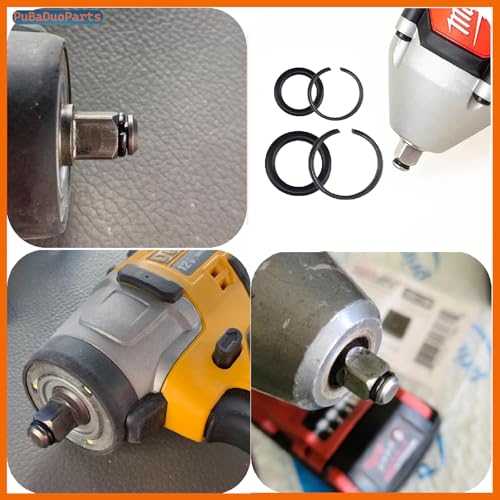 (10+10 Sets) 1/2" & 3/8" Impact Wrench Retainer Ring Kits with O-Rings Compatible with Milwaukee Electric Wrench Pneumatic