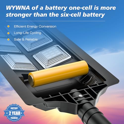 WYWNA 2-Pack Solar Flood Lights Outdoor Waterproof 6000K LED Motion Sensor & Remote