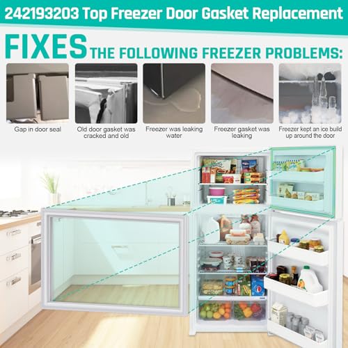 Luckman 242193203 Refrigerator Door Gasket Seal 17.91x28.74 in for Frigidaire/Kenmore Freezer Door