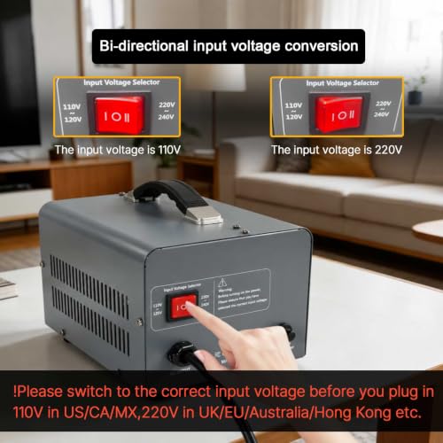 Yinleader 5000W Step Up/Down Voltage Transformer Converter 110V-240V
