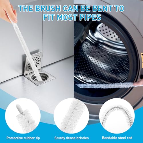 Oanie 12-Pack Drain Snake Hair Clog Remover Kit for Home Plumbing