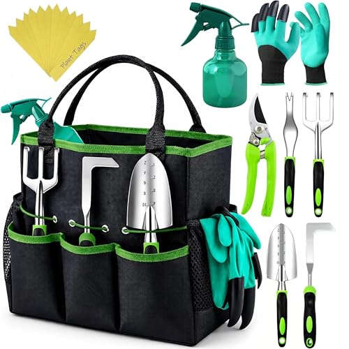 Heavy Duty Gardening Tools Set - Ergonomic & Rust-Proof Garden Gift for Men Women - Standard