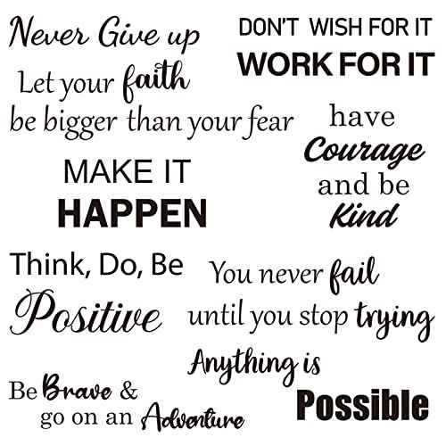 Inspirational Wall Decals Quotes, Motivational Affirmation Wall Stickers, Vinyl Quotes Stickers, Peel & Stick Positive Sayings for Bedroom/Living Room/Bathroom/Office Wall D?cor
