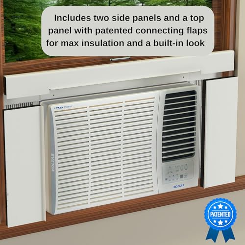 Breeze Stop Insulation Side Panels for Window AC Units, Fits Up to 36" Wide, White
