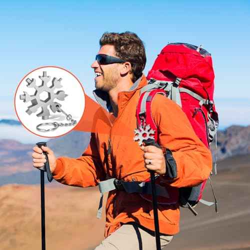 Stocking Stuffers for Men, Christmas Stocking Stuffers for Adults,19-In-1 Snowflake Multitool, Tools for Men,Cool Birthday Gifts for Dad Husband Boyfriend, Gadget Mens Gifts Ideas,Snowflake Multi Tool