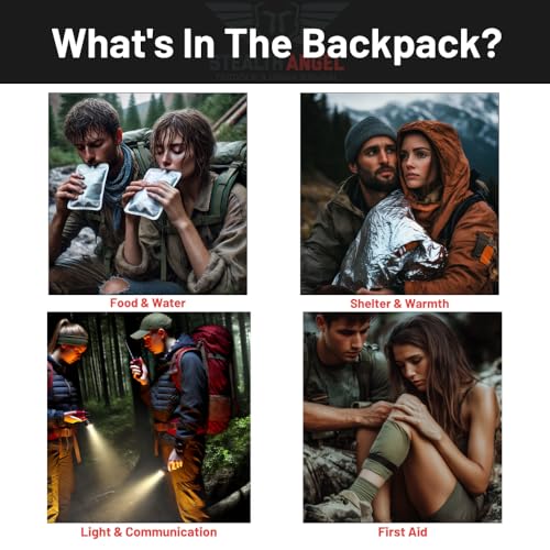 Stealth Angel 2 Person 72-Hour Emergency Survival Kit Backpack for Disasters