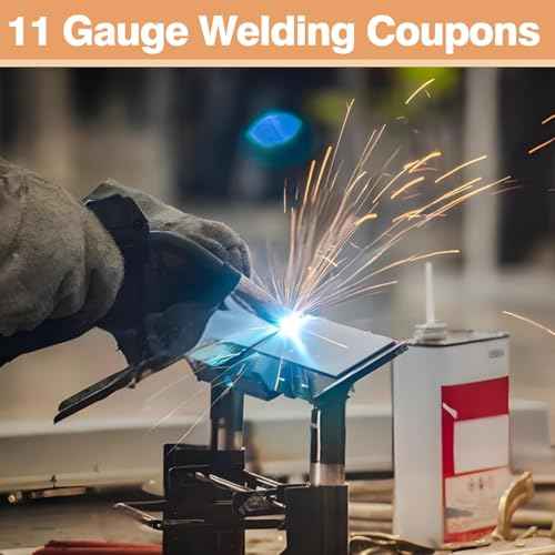 Coopay 24 Pack Welding Practice Kit 11 Gauge Welding Coupons 2¡± x 4¡± Mild Steel Plate Accessories Weld Practice Kit Practice and Training for MIG, TIG Stick, Arc, Gas, Wirefeed and Brazing
