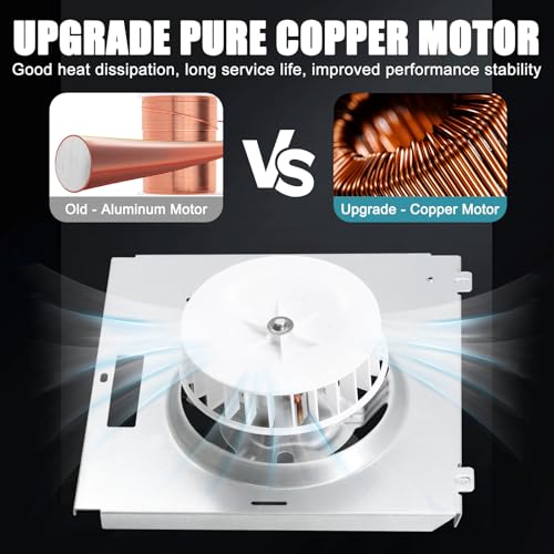 Criditpid Replacement Motor Assembly for Broan-Nutone Bathroom Exhaust Fans - Model S0504B000, 70 CFM, Quiet Operation, Includes Blower Wheel & Mounting Bracket