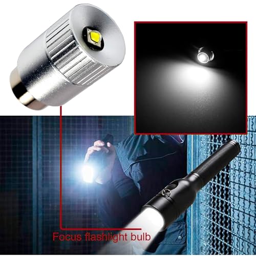 HQRP 2-Pack Ultra Bright 300Lm High Power 3W LED Upgrade Bulb Compatible with MagLight 2D 3D 2C 3C Halogen Xenon Flashlight D30113730000 LWSA201 LMSA201 2-Cell 3-Cell 2-D 3-D 2-C 3-C Torch