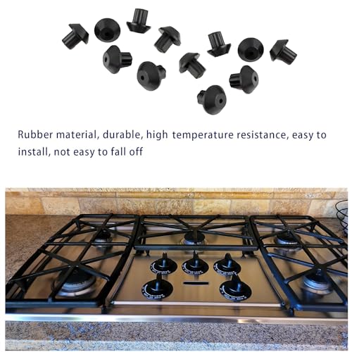 WB2K101 16-Pack Rubber Feet for GE/Kenmore/KitchenAid Gas Range Stovetop Grates 3/16" Posts
