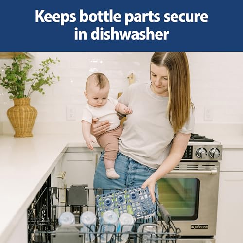 Dr. Brown's Options+ Dishwasher Basket for Bottle Parts, Blue, 1 Count