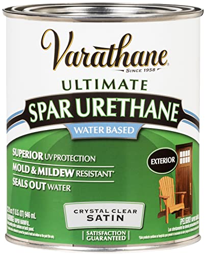 Varathane 32 oz Satin Outdoor Spar Urethane - Water-Based Weatherproof Top Coat