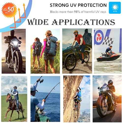 6 Pairs UV Protection Arm Sleeves for Men Women Cooling Tattoo Cover Up, Sun Compression Sleeve Breathable Multicolor