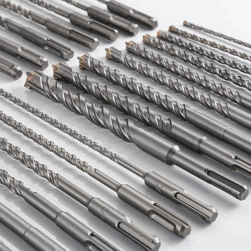 Concrete Drill Bit lengthening 1pcs 3/4" X 12"-10" Cross-Type Double Thread Carbide Material Suitable for Concrete, Brick, Cement Walls, Stone, Extra Long Hammer Drill Bits for Concrete