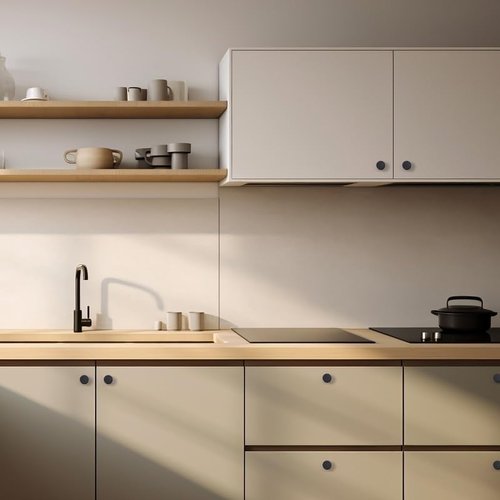 Ravinte 25 Pack Round Matte Black Knobs Knurled Single Hole Pulls Solid Black Kitchen Cabinet Hardware Handles for Drawers