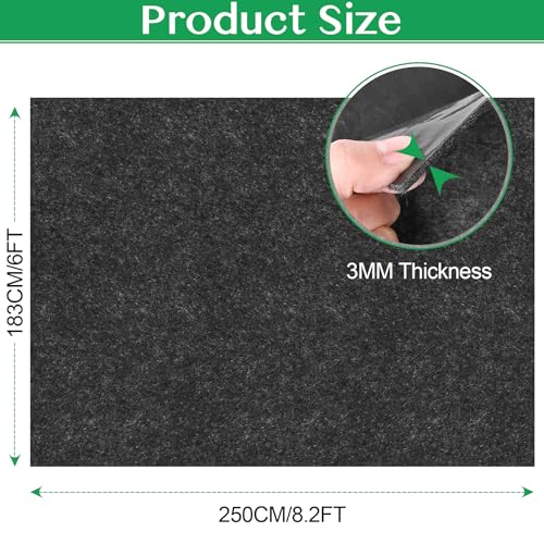 ToLanbbt 8.2 x 6 FT Waterproof Outdoor Storage Shed Floor Mat - Dark Grey