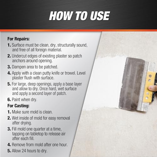 DAP Plaster of Paris 4 lb Tub - Interior Wall & Ceiling Repair, Craft & Sculpting