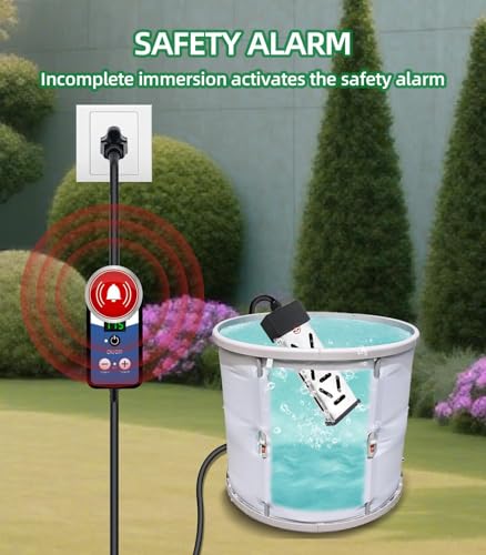 Portable 1800W Water Heater for Bathtub & Pool with Auto Shut-Off & LCD Control