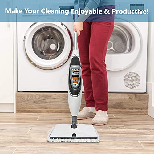 Flammi 4-Pack Steam Mop Pads for Shark S3101 S1000 SK460 – Reusable White Pads