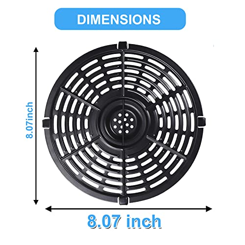GXF 3.7QT Round Air Fryer Grill Pan - Replacement Tray for Chefman TurboFry 3.6QT / Emeril Lagasse 4QT / Power XL 4QT