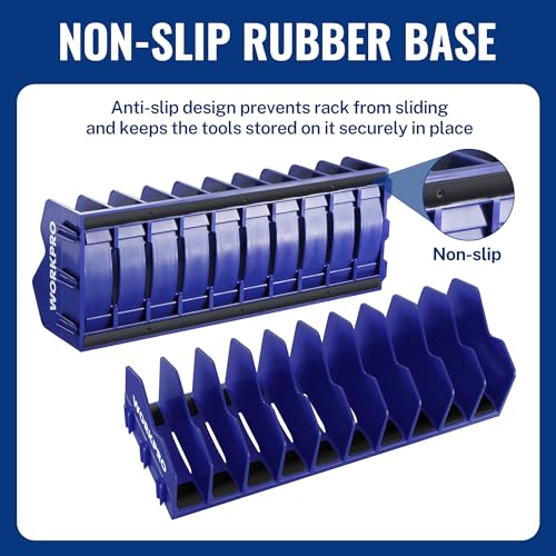 WORKPRO 2-Pack Plier Organizer Rack Blue & Red - 20 Slot Tool Storage