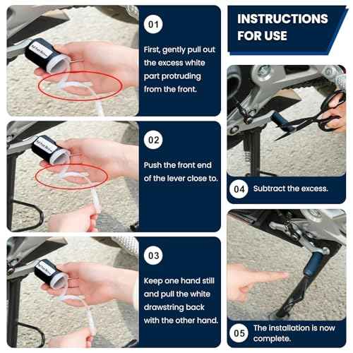 K-Shield 5 Pieces Motorcycle Shifter Shoe Protector - Quick-Fit Universal Boots Protector for Motorbike Footwear Shoes, Non-Slip Rubber Cover Accessories for Men Women, Black (Black)