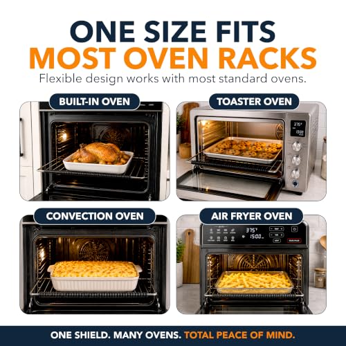 Linda’s Essentials 14-Inch Silicone Oven Rack Guards, 3-Pack – Heat-Resistant Rack Protectors for Easy Safe Handling (Black)