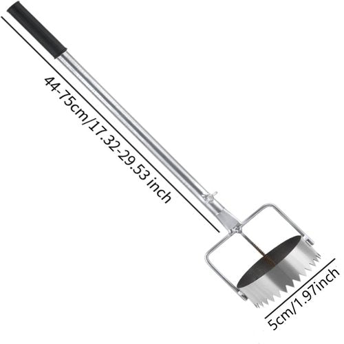 3.94''Bulb Plant Mulch Film Digging Holes, Versatile, Retractable Handle, Stainless Steel Plantation Tool for The Lawn, Various apertures Available Plant Hole Digging Tools (Light-5cm/1.97inch)