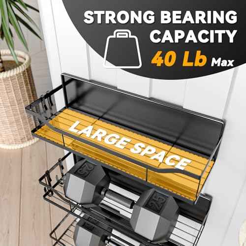 8 Pack Magnetic Shelves for Washing Machine / Hanger Organizer, Tool Holder, Heavy-Duty Metal Magnetic Spice Racks, Space Saving Shelf for Home Kitchen Closet & Laundry Room Organization (Black)