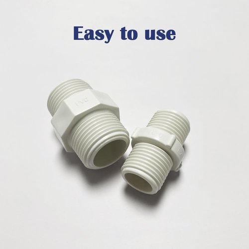 HayEastdor 12PCS 3/4 Inch PVC Pipe Fitting Hex Nipple G3/4 Male X G3/4 Male Coupling Adaptor of Thread Plumbing PIPE Connection HE023-3/4