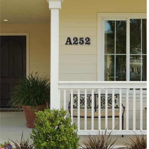 Black 1 House Number and Metal Letter Set for Outdoor Signs – 5 Inch Durable Address Numbers with Easy Nail Kit