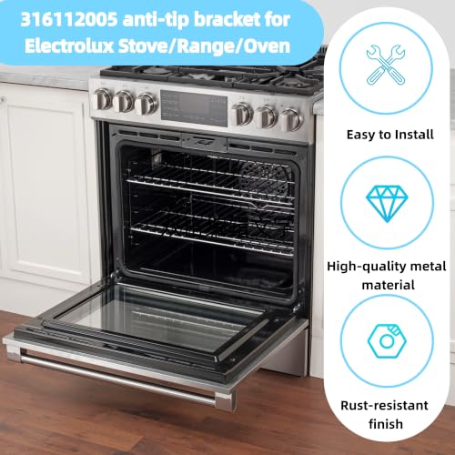 KIDQZA 316112005 Anti-Tip Bracket Kit for Frigidaire/ Electrolux Range Stove - 1-Pack