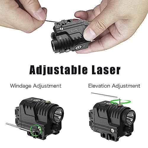 Rechargeable Red Laser and Flashlight for Pistol, 600 Lumen Tactical Pistol Light Laser Combo with Red Beam, Strobe, Magnetic Charging, Fit Picatinny