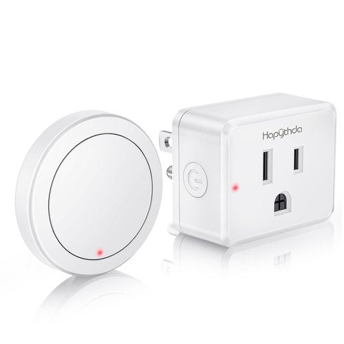 HAPYTHDA Garbage Disposal Wireless Switch Kit, Remote Control Outlet, No Drilling On Sink Top, Air Switch Garbage Disposal, 15A/1500W with 4000V Anti-Surge, 500 Feet RF Range