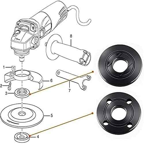Angle Grinder Flange Nut for Dewalt Ryobi Milwaukee Makita Black & Decker 193465-4 224399-1 224568-4 Metal Lock Nut Kit (3+3/Pack)