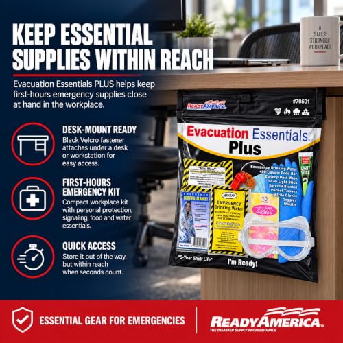 1-Person Disaster Evacuation Kit with Food Water Emergency Gear