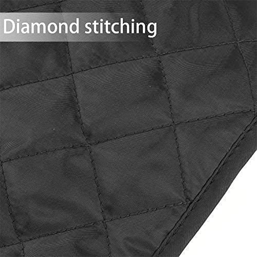 BlueCell Quilted Four-Slice Toaster Cover, Polyester Dust-Proof, Black
