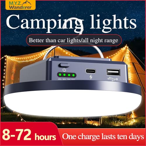 7200mAh 4500 Lumens Portable Camping Lantern with Magnetic Hanging & SOS Mode