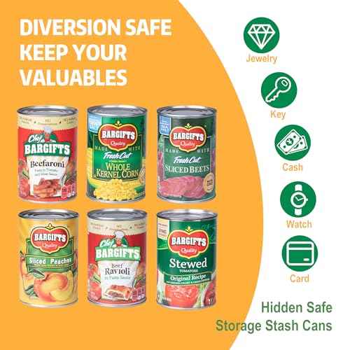 BarGifts Hidden Safe Fake Can with Hidden Compartment, Hidden Storage Keep Your Valuables Safe Like Money, Keys, and Jewelry- Corn